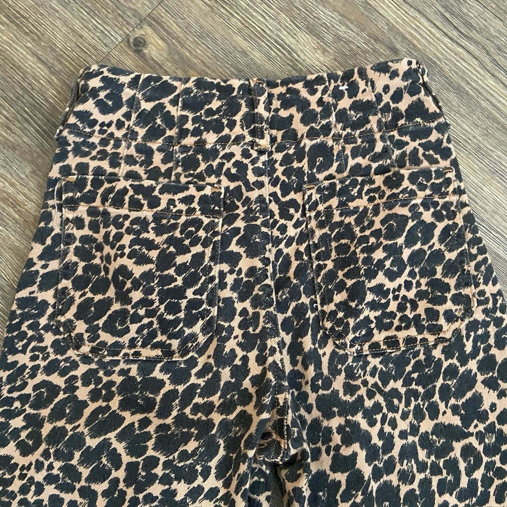 Anthropologie The Colette High-Rise Wide-Leg Jeans Leopard Print 23x28 - Picture 7 of 8